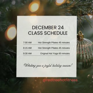 Holiday sweat schedule 🔥🎄
December 24–27 — swipe for class times